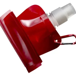 Składany bidon 420 ml z karabińczykiem / Czerwony V6503-05
