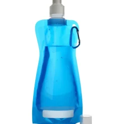 Składany bidon 420 ml z karabińczykiem / Niebieski V6503-11