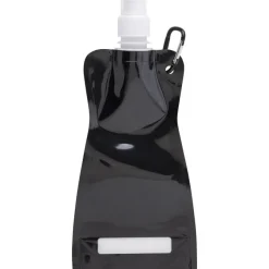 Składany bidon 420 ml z karabińczykiem / Czarny V6503-03
