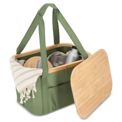 Składany (chłodzący) kosz InSideOut Sogne 38 x 26 x 25cm rPET / Oliwkowa zieleń LT57106-N0043