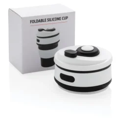 Składany kubek podróżny 350 ml / Czarny P432.601