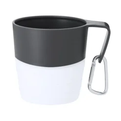 Składany kubek podróżny 340 ml z karabińczykiem / Biały VA669-02