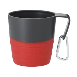 Składany kubek podróżny 340 ml z karabińczykiem / Czerwony VA669-05