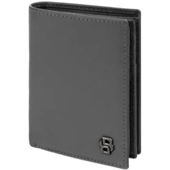Składany portfel na karty and money pocket Double B Saffiano Grey / Szary HLG526H