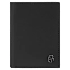 Składany portfel na karty Double B Saffiano Grey / Czarny HLF526A