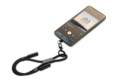 Smycz do telefonu z funkcją ładowania CHARD MINI 60W / Czarny 09188-02