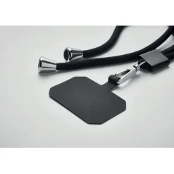 Smycz do telefonu z RPET / Czarny MO6925-03