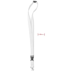 Smycz z metalowym zaczepem / Biały MO8595-06