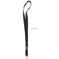 Smycz z metalowym zaczepem / Czarny MO8595-03