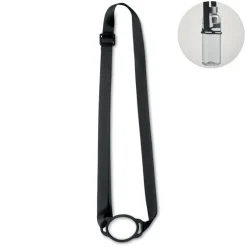 Smycz z uchwytem na kubek 6 cm / Czarny MO2582-03