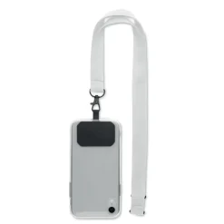 Smycz z uchwytem na telefon / Bialy MO2120-06