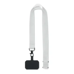 Smycz z uchwytem na telefon / Bialy MO2120-06