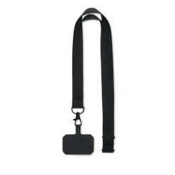 Smycz z uchwytem na telefon / Czarny MO2120-03