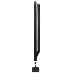Smycz z uchwytem na telefon / Czarny MO2120-03