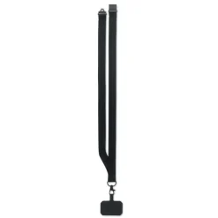 Smycz z uchwytem na telefon / Czarny MO2120-03