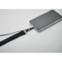 Smycz z uchwytem na telefon / Czarny MO2120-03