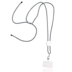 Smycz z uchwytem na telefon z RPET / Daily / Light Grey IP14086495