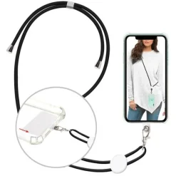Smycz z uchwytem na telefon z RPET / Daily / Light Grey IP14086495