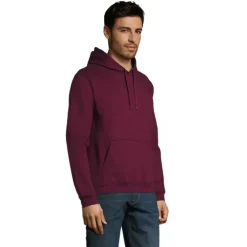 SNAKE sweter z kapturem / Burgundy S47101-BG-3XL