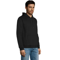 SNAKE sweter z kapturem / Czarny / Czarny opal S47101-BK-3XL