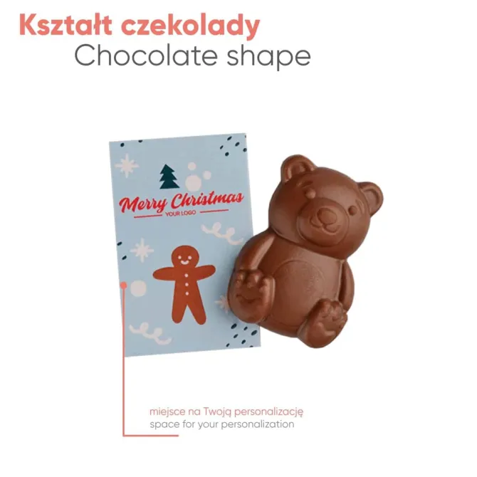 Słodycze Reklamowe Advert Card - Czekoladowy Miś / Wielokolorowy S0531A/XM