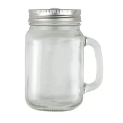 Słoik do picia 480 ml ze słomką / Neutralny V8485-00
