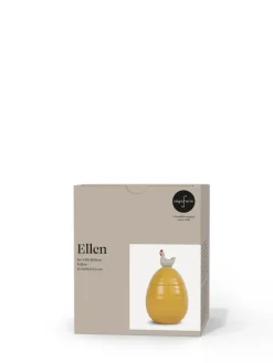 SŁOIK ELLEN Z POKRYWKĄ KURA, ŻÓŁTY / Żółty 5018450-