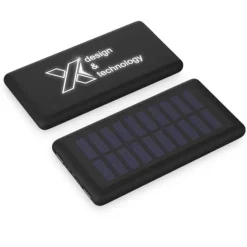 Solarny podświetlany powerbank SCX.design P30 / Czarny 2PX02190