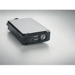 Solarny power bank 8000 mAh / Czarny MO6841-03