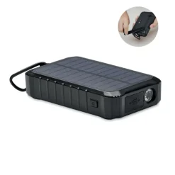 Solarny power bank 8000 mAh / Czarny MO6841-03