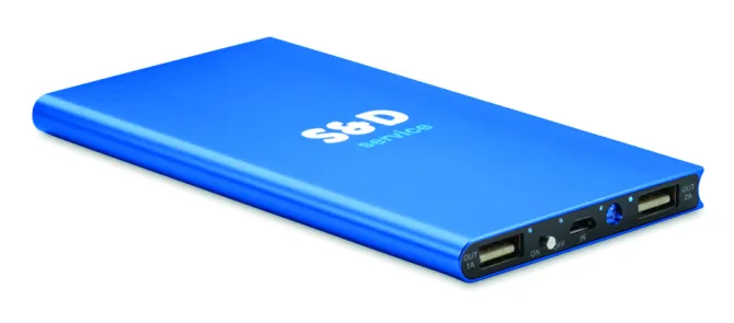 Solarny power bank 8000 mAh / Niebieski MO9051-37