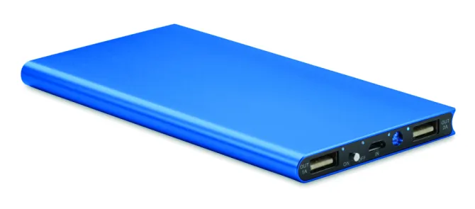 Solarny power bank 8000 mAh / Niebieski MO9051-37