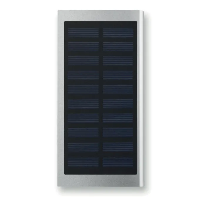 Solarny power bank 8000 mAh / Srebrny mat MO9051-16