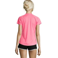 SPORTY Damski T-Shirt 140g / Neonowy róż 2 S01159-NP-S