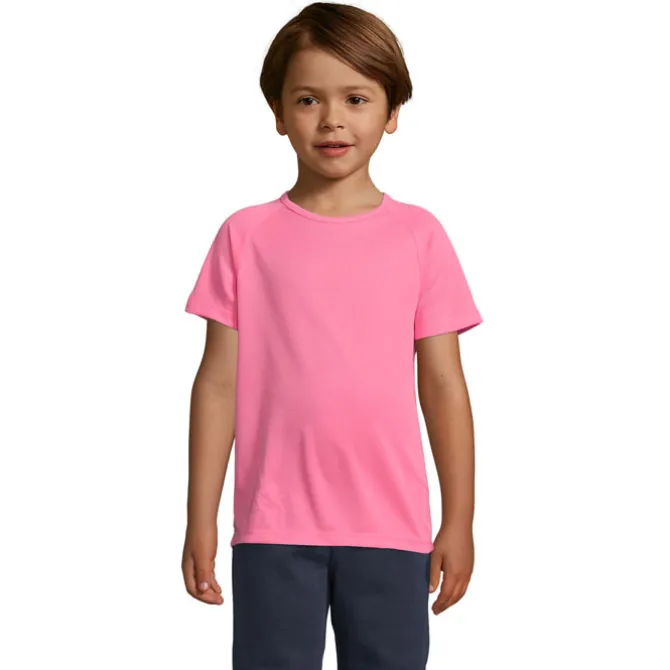 SPORTY Dziecięcy T-Shirt / Neonowy Róż 2 S01166-NP-XL