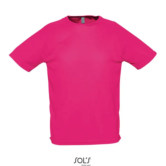 SPORTY Męski T-SHIRT 140g / Neonowy róż 2 S11939-NP-S