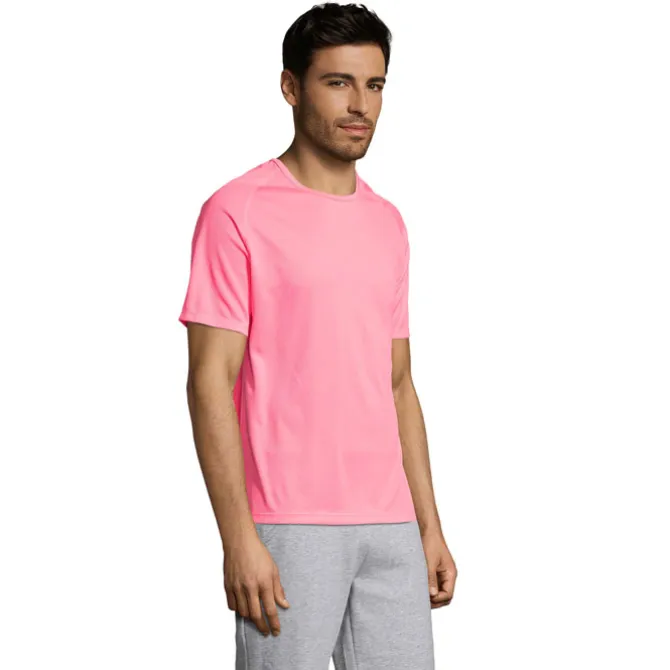 SPORTY Męski T-SHIRT 140g / Neonowy róż 2 S11939-NP-XL