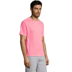 SPORTY Męski T-SHIRT 140g / Neonowy róż 2 S11939-NP-XXL