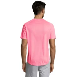 SPORTY Męski T-SHIRT 140g / Neonowy róż 2 S11939-NP-XXS