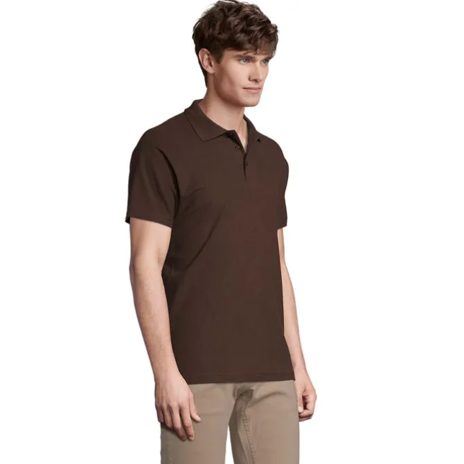 SPRINgII Męskie POLO 210g / Chocolate S11362-CH-XXL