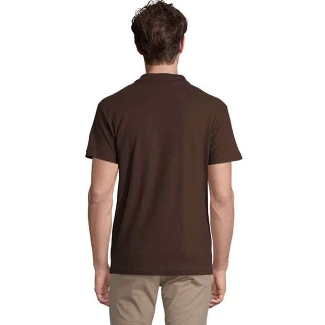 SPRINgII Męskie POLO 210g / Chocolate S11362-CH-XXL