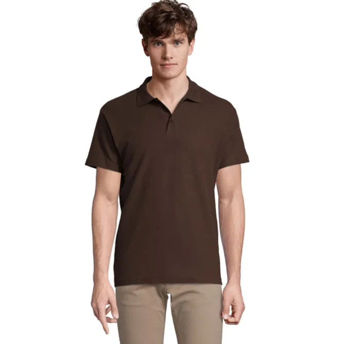 SPRINgII Męskie POLO 210g / Chocolate S11362-CH-XL