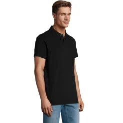 SPRINgII Męskie POLO 210g / Czarny / Czarny opal S11362-BK-S