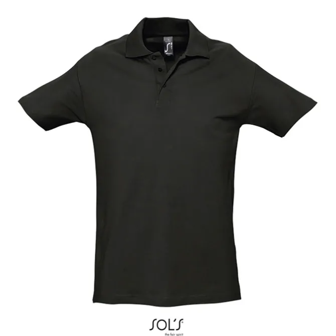 SPRINgII Męskie POLO 210g / Czarny / Czarny opal S11362-BK-S