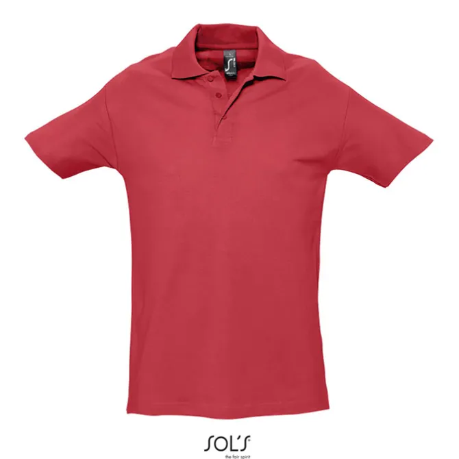 SPRINgII Męskie POLO 210g / Czerwony S11362-RD-4XL