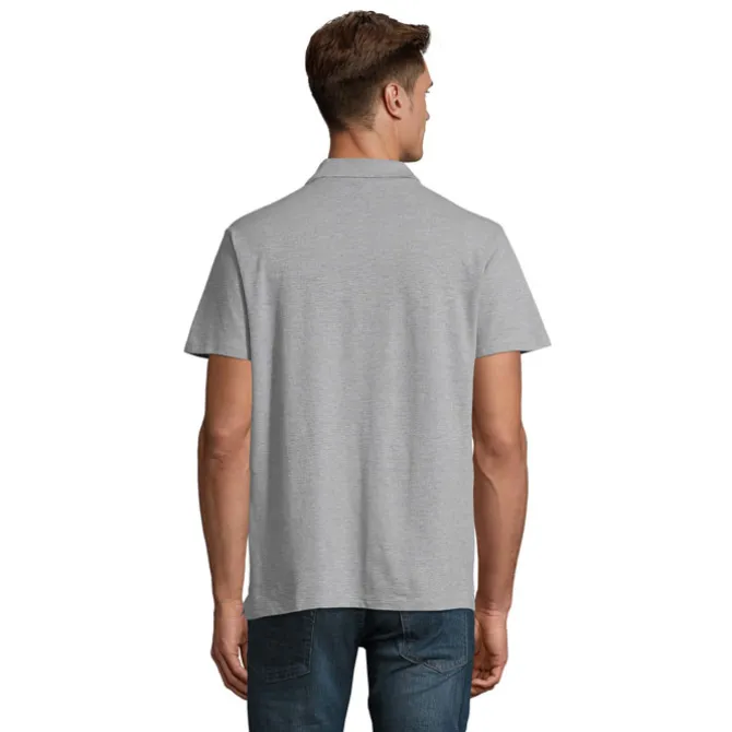 SPRINgII Męskie POLO 210g / Grey melange S11362-GY-5XL