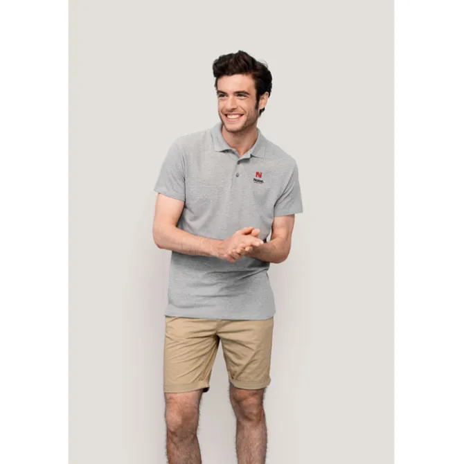 SPRINgII Męskie POLO 210g / Grey melange S11362-GY-4XL