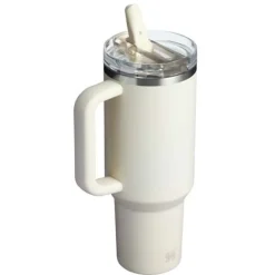 Stanley Quencher® ProTour 1180 ml termoizolowany kubek ze słomką, wykonany z recyklingowanej stali nierdzewnej / Kremowy 10097910
