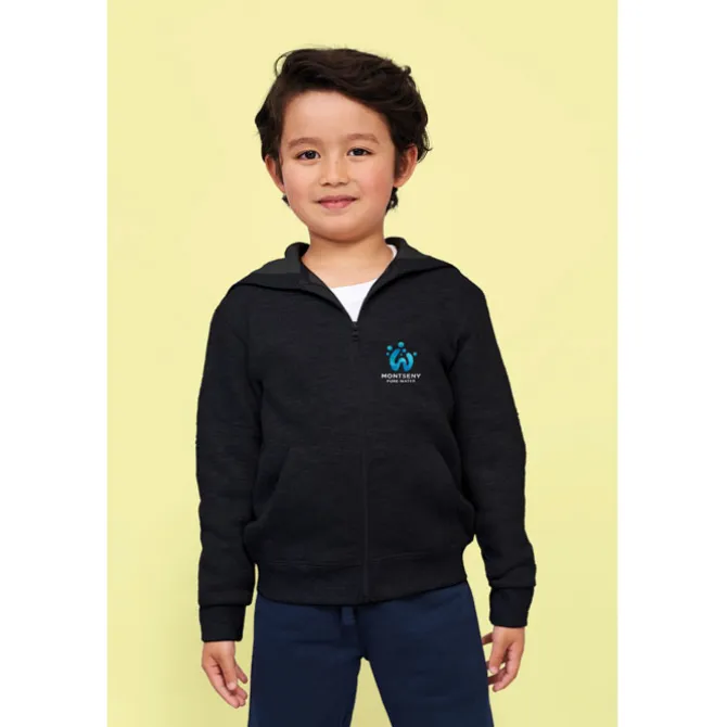 STONE Dziecięcy hoodie / Czarny / Czarny opal S02092-BK-XXL