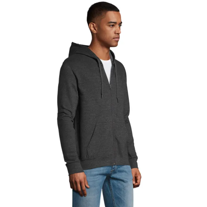 STONE UNI HOODIE 260g / Charcoal melange S01714-CE-M